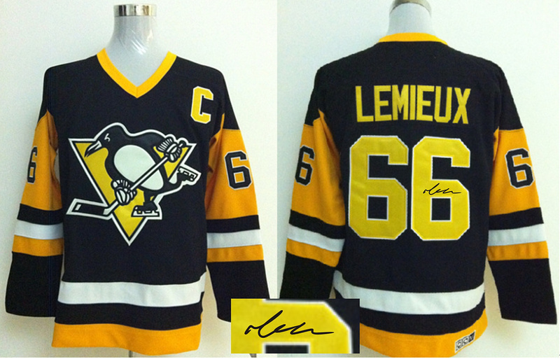Penguins 66 Lemieux White Signature Edition Jerseys