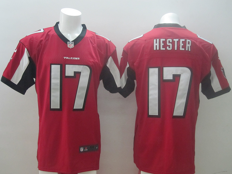 Nike Falcons 17 Hester Red Elite Jerseys