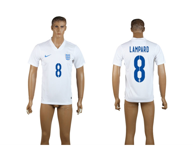 2014 World Cup England 8 Lampard Home Thailand Jerseys