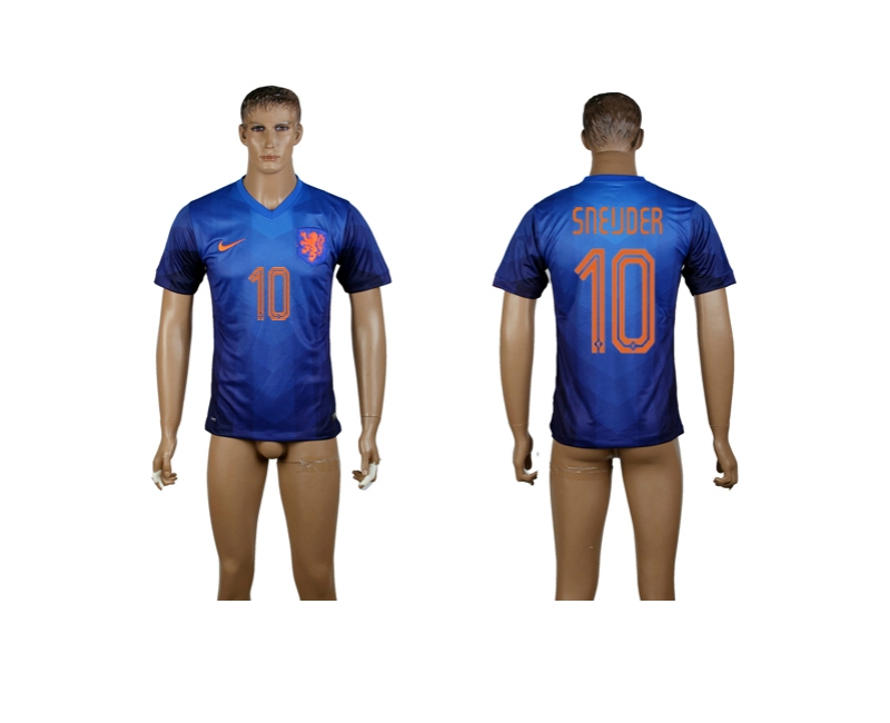 2014 World Cup Netherlands 10 Sneijder Away Thailand Jerseys