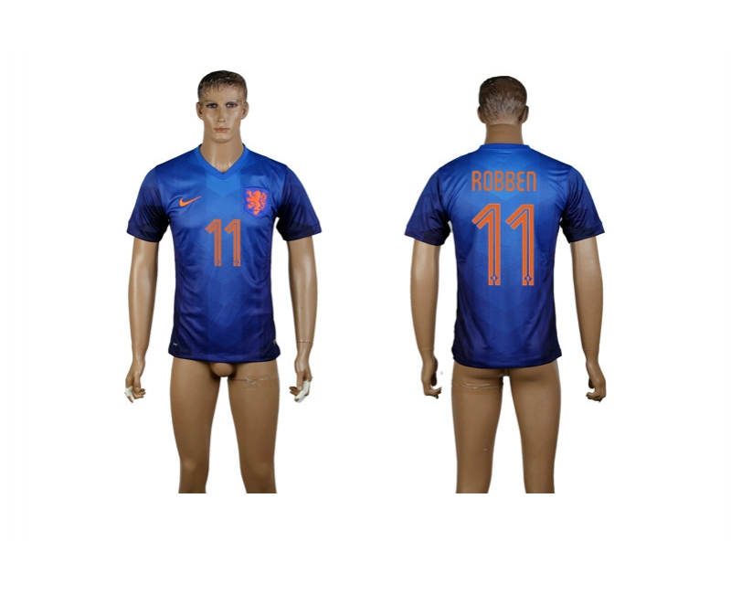 2014 World Cup Netherlands 11 Robben Away Thailand Jerseys