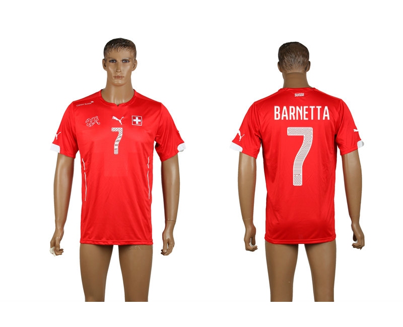 2014 World Cup Switzerland 7 Barnetta Home Thailand Jerseys