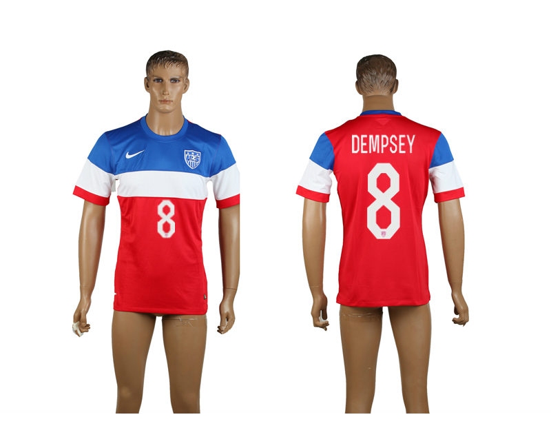 2014 World Cup USA 8 Dempsey Away Thailand Jerseys