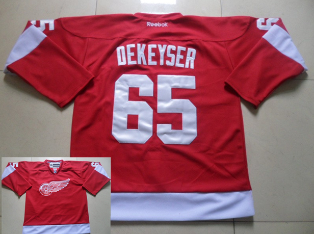 Red Wings 65 Dekeyser Red Jerseys