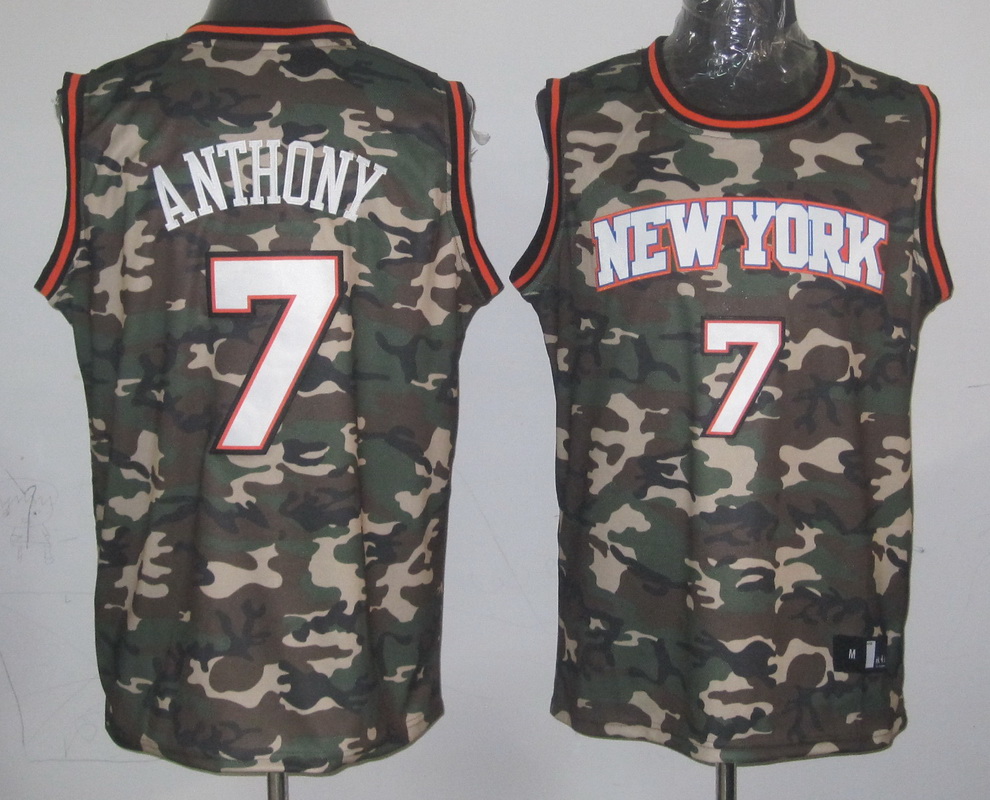 Knicks 7 Anthony Swingman Camouflage Jerseys