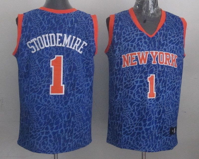 Knicks 1 Stoudemire Blue Crazy Light Swingman Jerseys