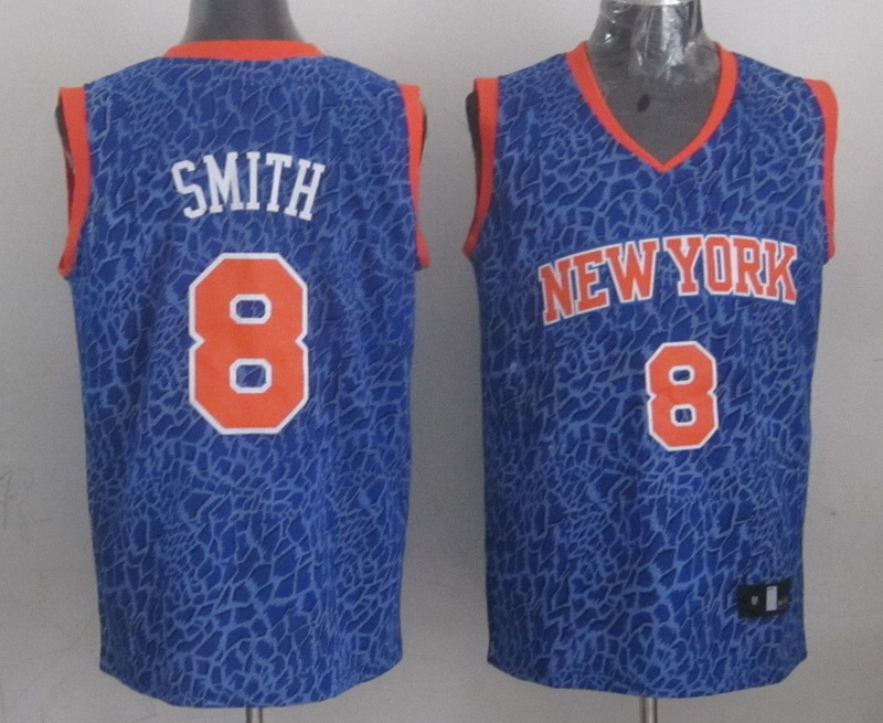 Knicks 8 Smith Blue Crazy Light Swingman Jerseys