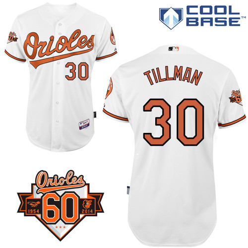 Orioles 30 Tillman White 60th Patch Cool Base Jerseys Orioles 30 Tillman White 60th Patch Cool Base Jerseys