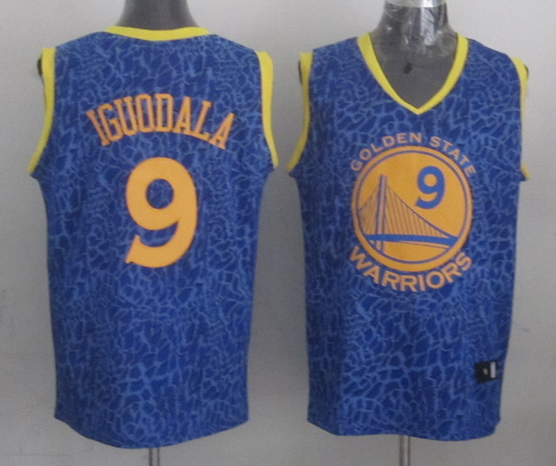 Warriors 9 Iguodala Blue Crazy Light Swingman Jerseys