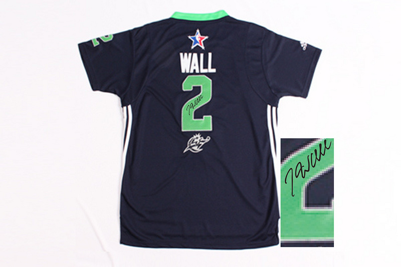 2014 All Star East 2 Wall Blue Signature Edition Jerseys