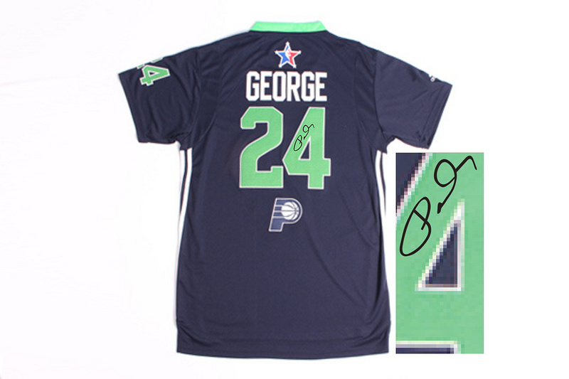 2014 All Star East 24 George Blue Signature Edition Jerseys