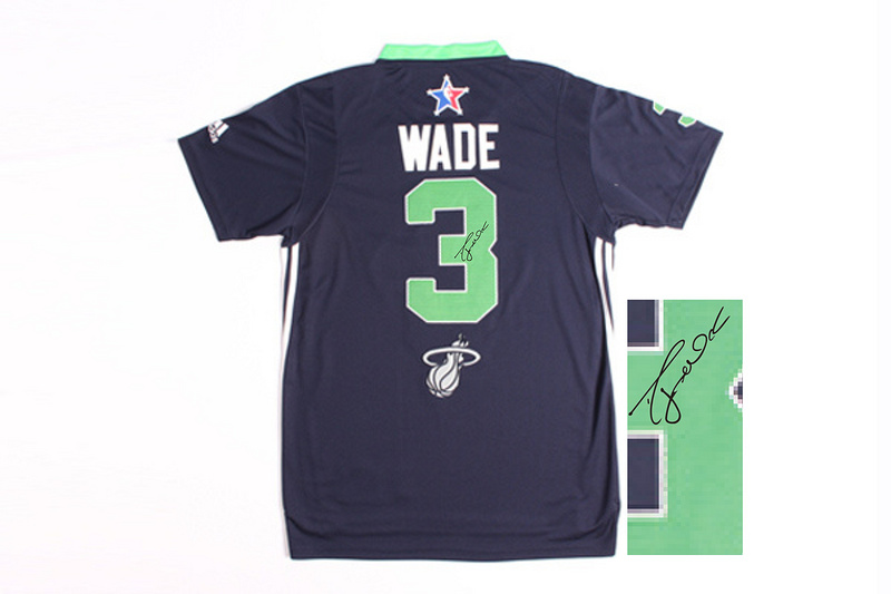 2014 All Star East 3 Wade Blue Signature Edition Jerseys
