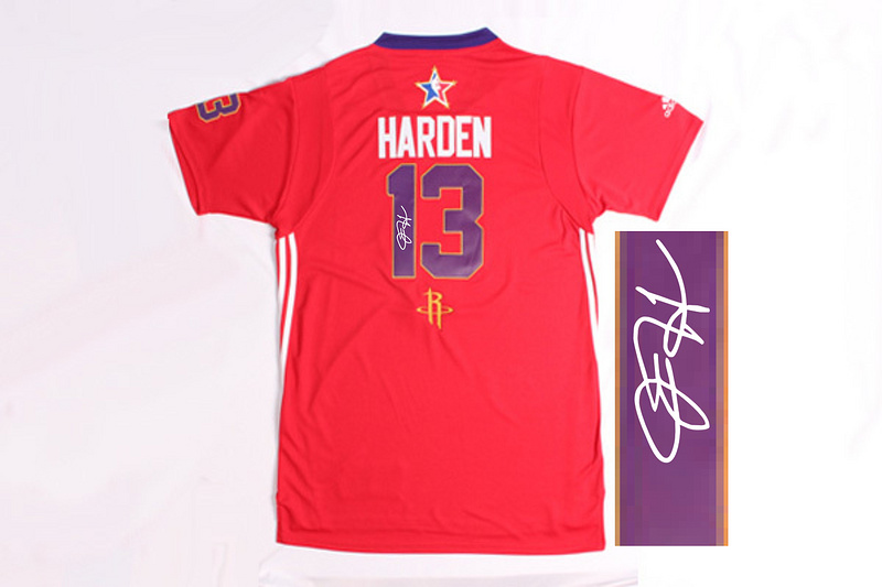 2014 All Star West 13 Harden Red Signature Edition Jerseys