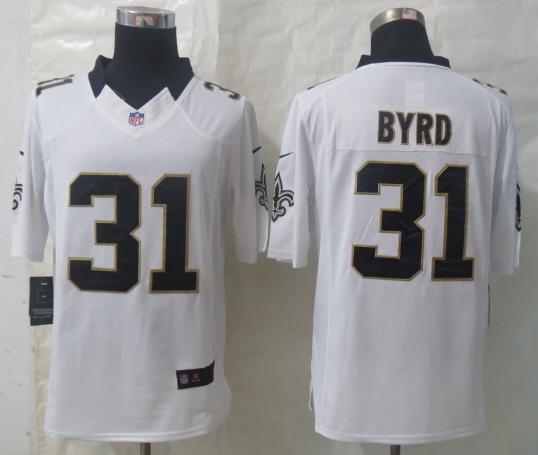 Nike Saints 31 Byrd White Limited Jerseys