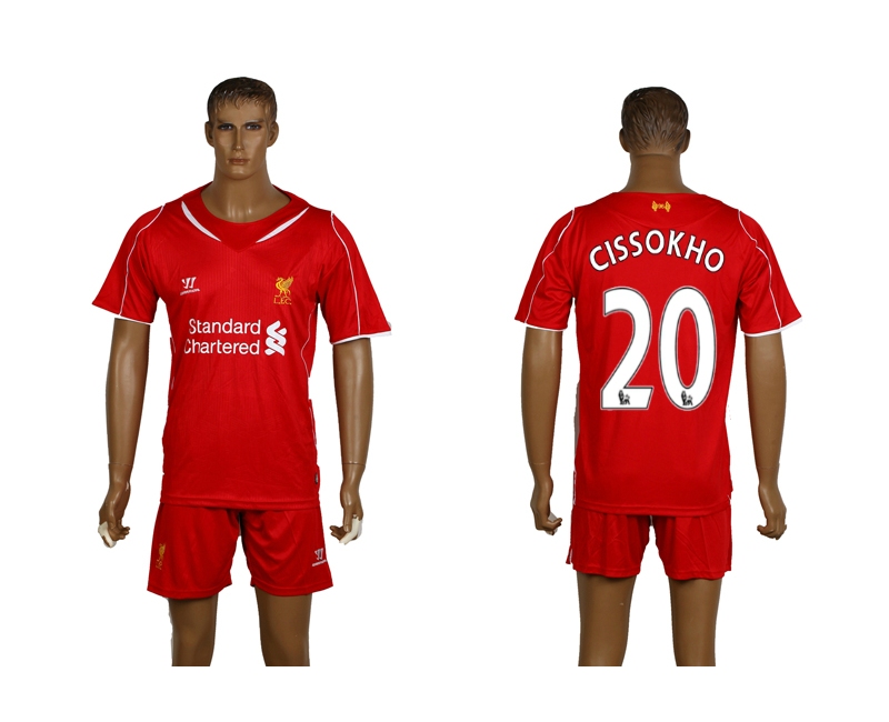 2014-15 Liverpool 20 Cissokho Home Soccer Jersey
