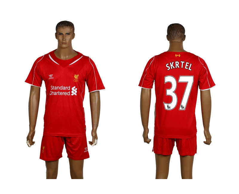 2014-15 Liverpool 37 Skrtel Home Soccer Jersey