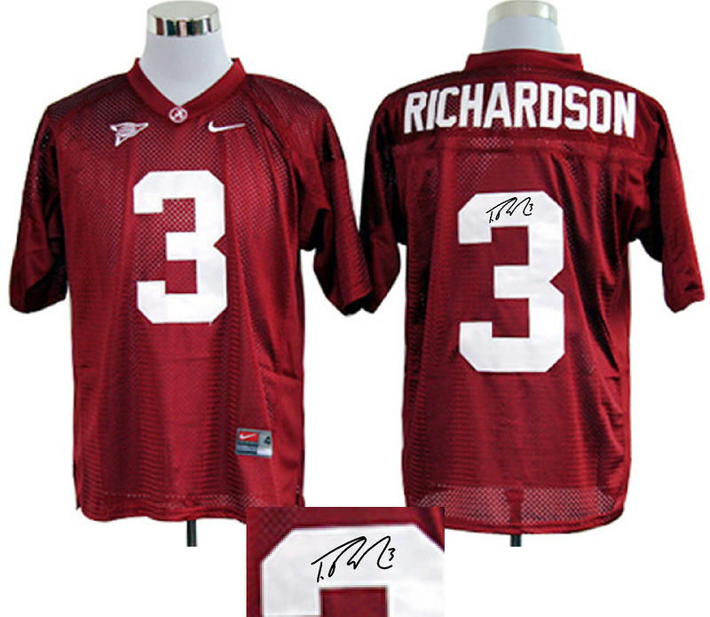 Alabama Crimson Tide 3 Richardson Red Signature Edition Jerseys