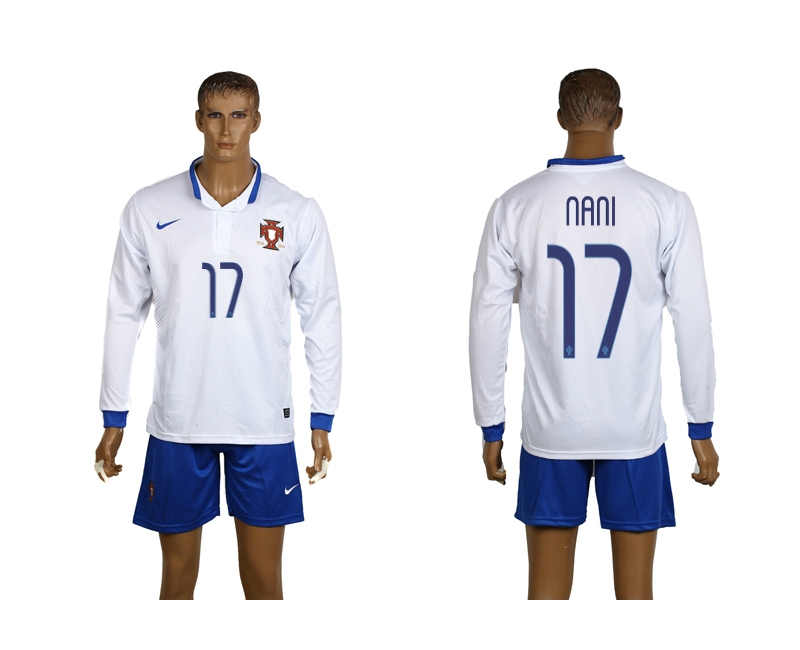 Portugal 17 Nani 2014 World Cup Away Long Sleeve Jerseys