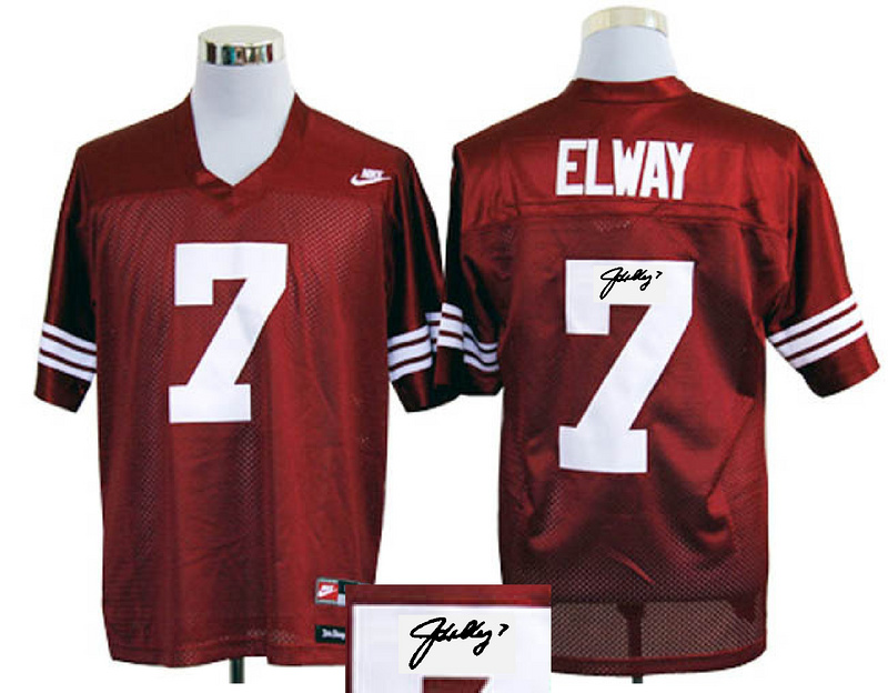 Stanford Cardinals 7 Elway Red Signature Edition Jerseys