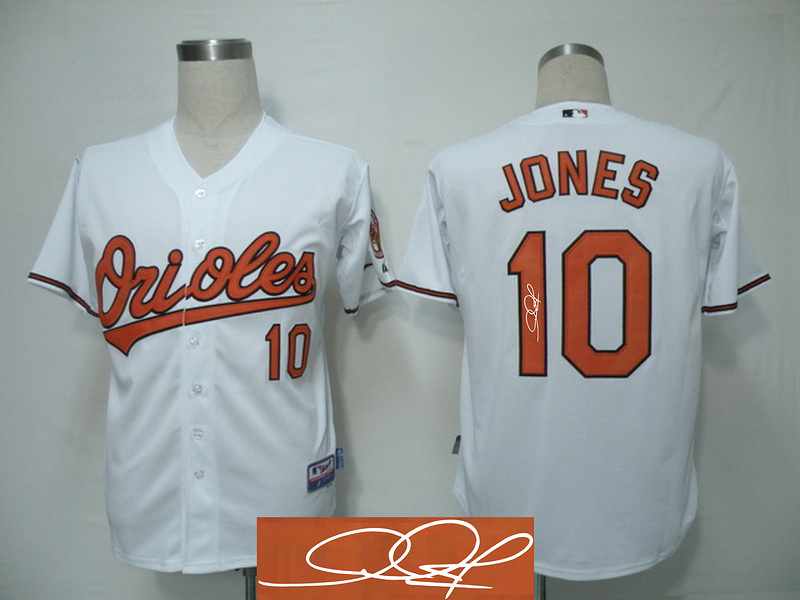 Braves 10 Jones White Signature Edition Jerseys