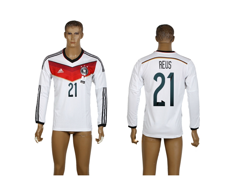 Germany 21 Reus 2014 World Cup Home Long Sleeve Thailand Jerseys