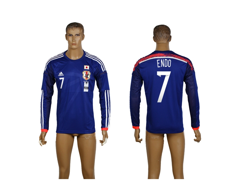 Japan 7 Endo 2014 World Cup Home Long Sleeve Thailand Jerseys