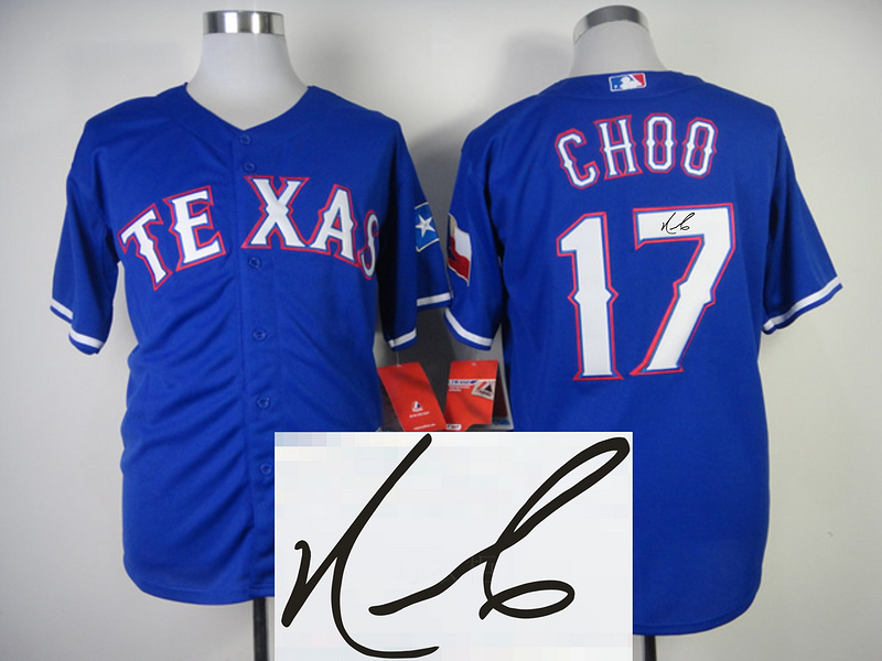Rangers 17 Choo Blue Signature Edition Jerseys