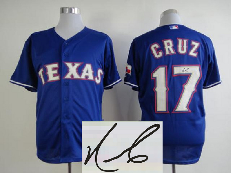 Rangers 17 Cruz Blue Signature Edition Jerseys
