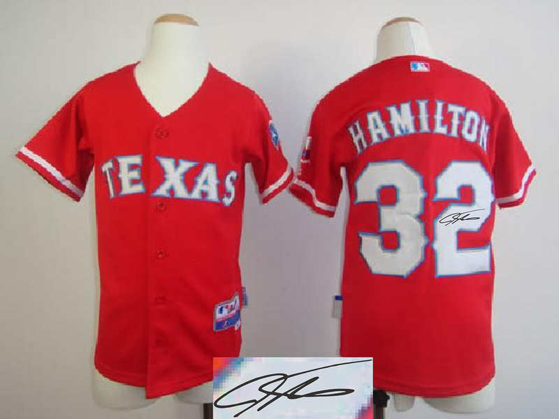 Rangers 32 Hamilton Red Signature Edition Youth Jerseys