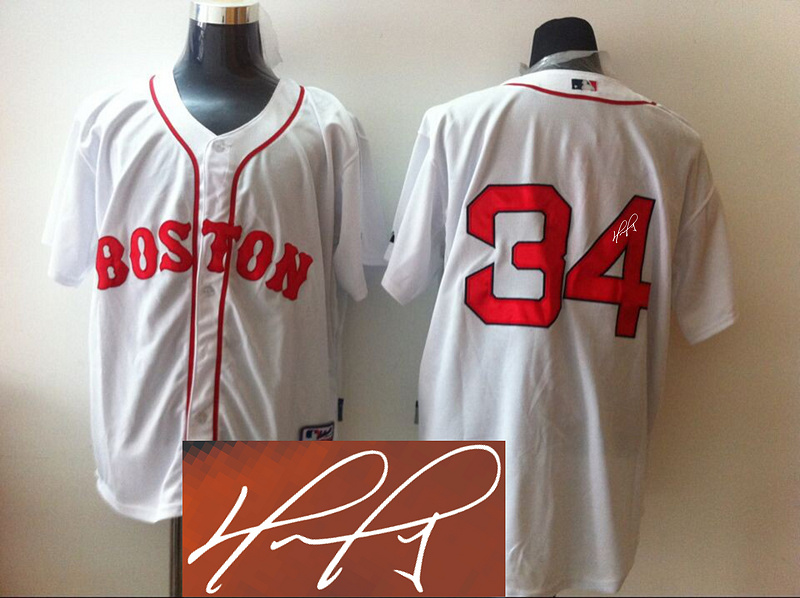 Red Sox 34 Ortiz White Signature Edition Jerseys
