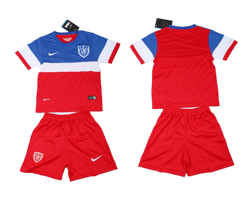USA 2014 World Cup Away Youth Soccer Jersey