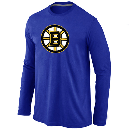 Boston Bruins Big & Tall Logo Blue Long Sleeve T Shirt