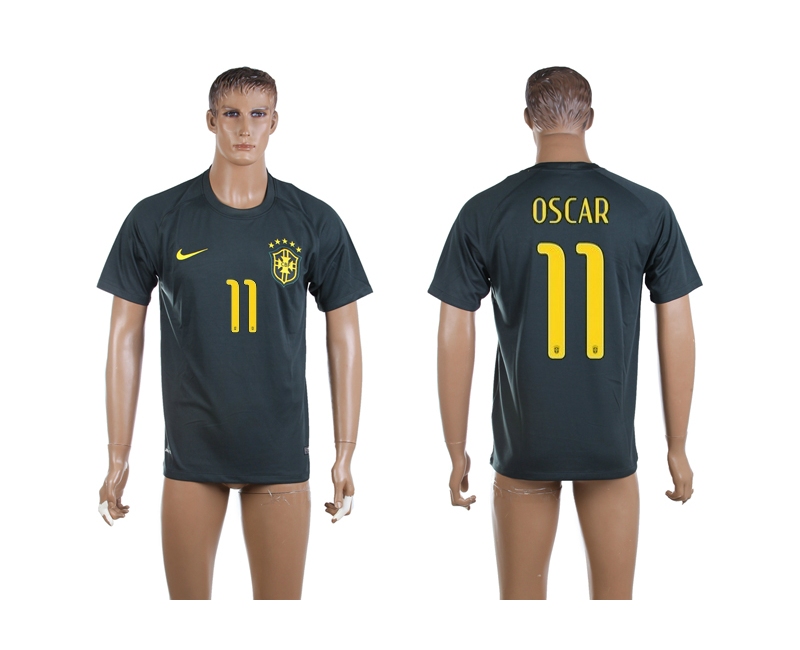 Brazil 11 Oscar 2014 World Cup Third Away Thailand Soccer Jersey