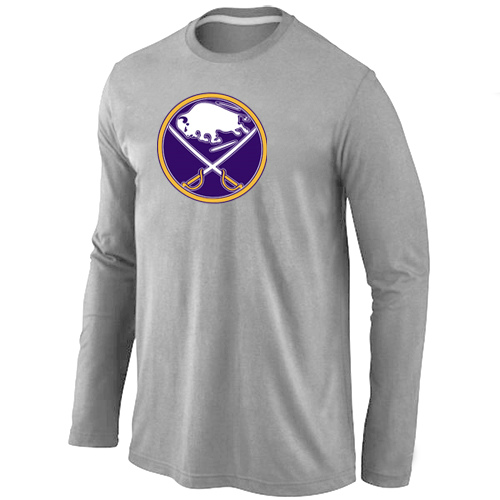 Buffalo Sabres Big & Tall Logo Grey Long Sleeve T Shirt