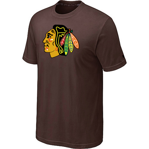 Chicago Blackhawks Big & Tall Logo Brown T Shirt