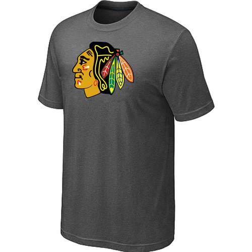 Chicago Blackhawks Big & Tall Logo D.Grey T Shirt
