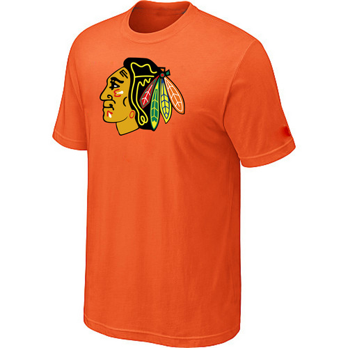 Chicago Blackhawks Big & Tall Logo Orange T Shirt