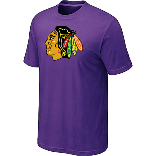 Chicago Blackhawks Big & Tall Logo Purple T Shirt