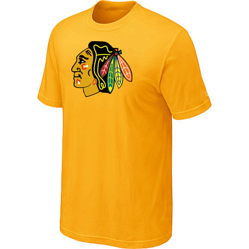 Chicago Blackhawks Big & Tall Logo Yellow T Shirt