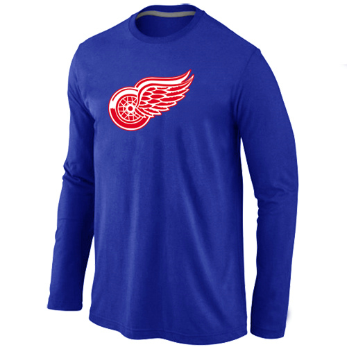 Detroit Red Wings Big & Tall Logo Blue Long Sleeve T Shirt