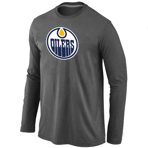Edmonton Oilers Big & Tall Logo D.Grey Long Sleeve T Shirt