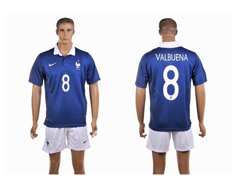 France 8 Valbuena 2014 World Cup Home Soccer Jersey