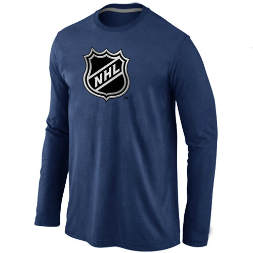 NHL Big & Tall Logo D.Blue Long Sleeve T Shirt NHL Big & Tall Logo D.Blue Long Sleeve T Shirt