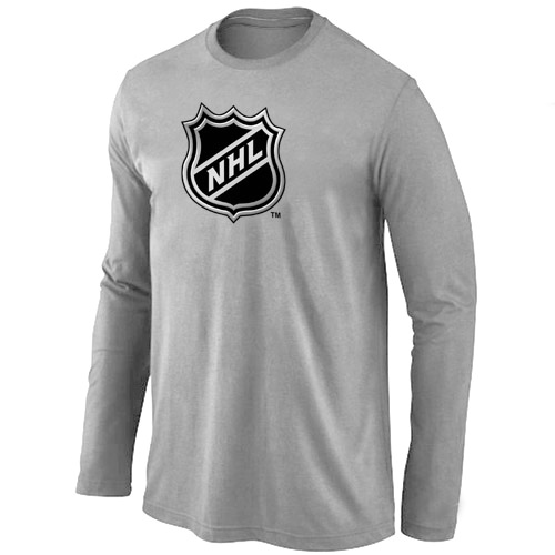 NHL Big & Tall Logo L.Grey Long Sleeve T Shirt