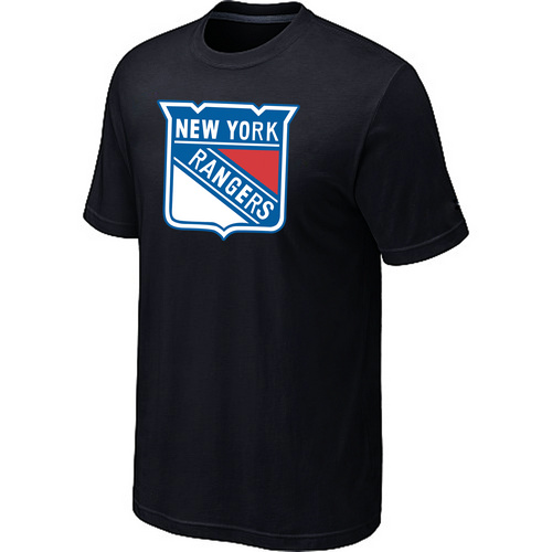 New York Rangers Big & Tall Logo Black T Shirt