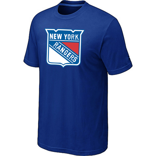 New York Rangers Big & Tall Logo Blue T Shirt - Click Image to Close