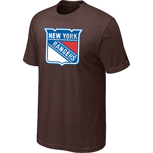 New York Rangers Big & Tall Logo Brown T Shirt
