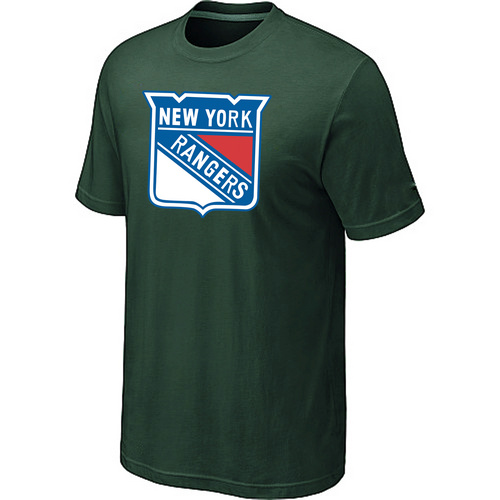 New York Rangers Big & Tall Logo D.Green T Shirt - Click Image to Close