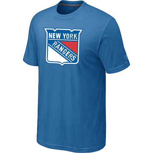 New York Rangers Big & Tall Logo L.Blue T Shirt - Click Image to Close