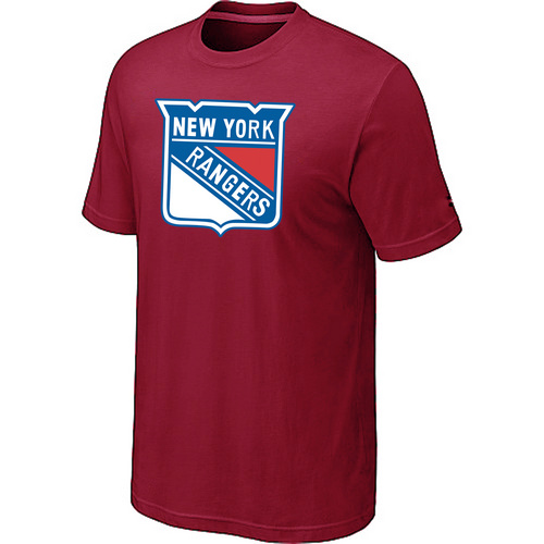 New York Rangers Big & Tall Logo Red T Shirt - Click Image to Close